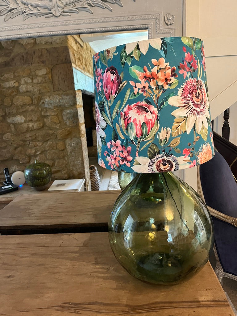 Floral velvet lampshade -suzie-catlin-designs