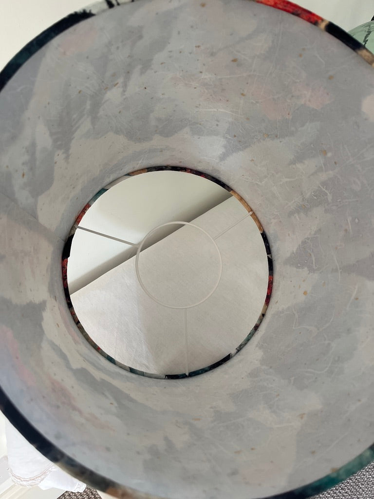 Unique carbuoy lamp with handmade velvet lampshade -suzie-catlin-designs