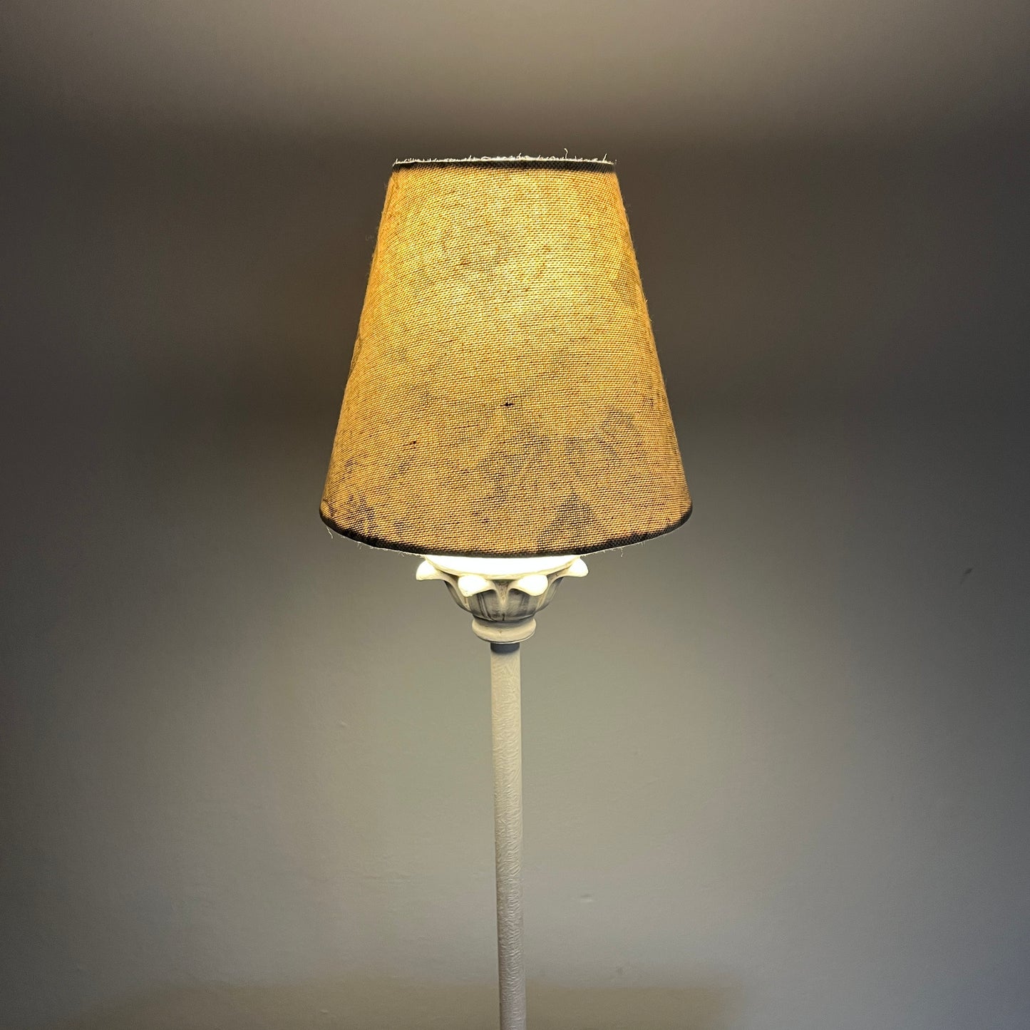 Grey 'cabbages & roses' handmade lampshade -suzie-catlin-designs