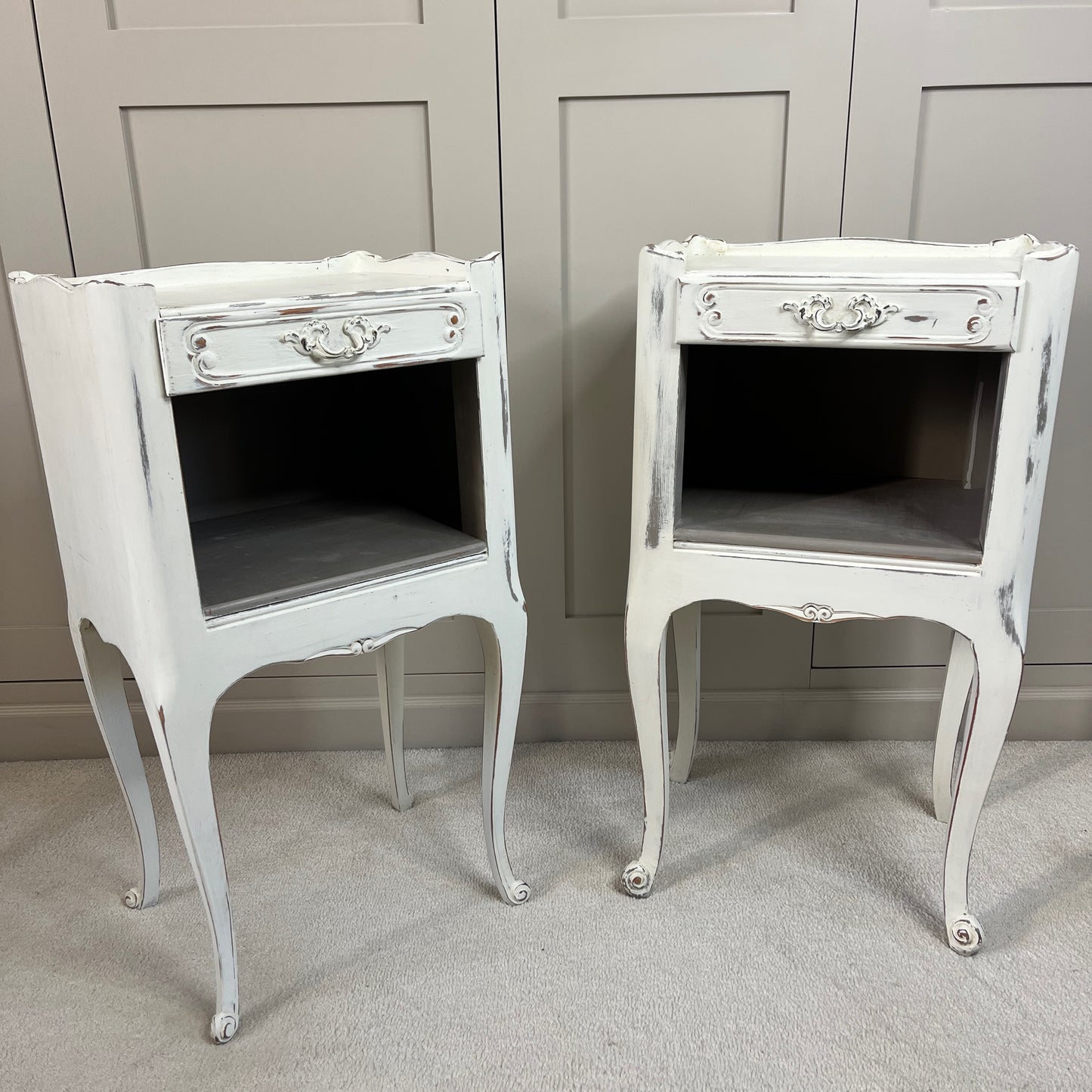 A Pair of Vintage French Bedside Tables