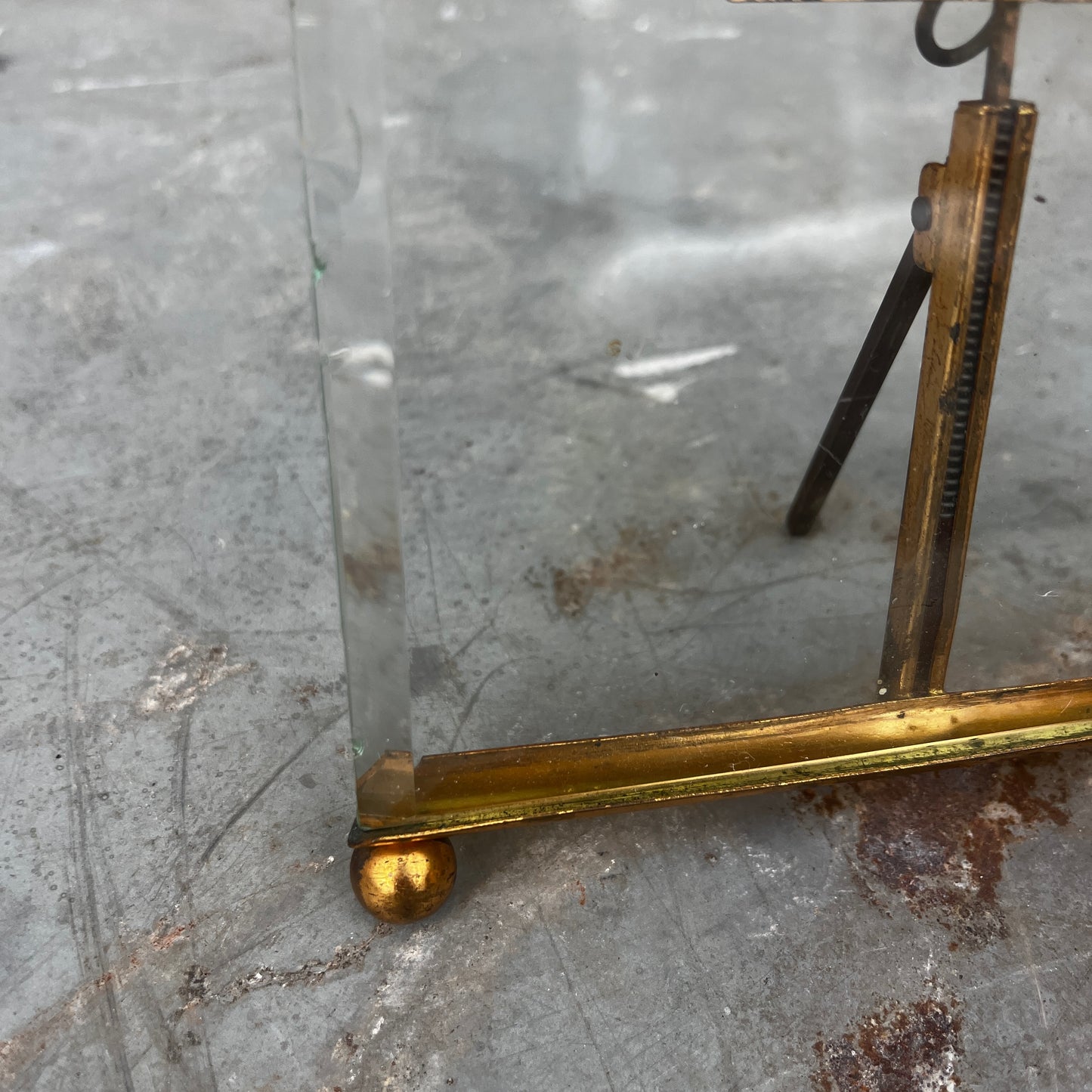Vintage French Glass Picture Frame