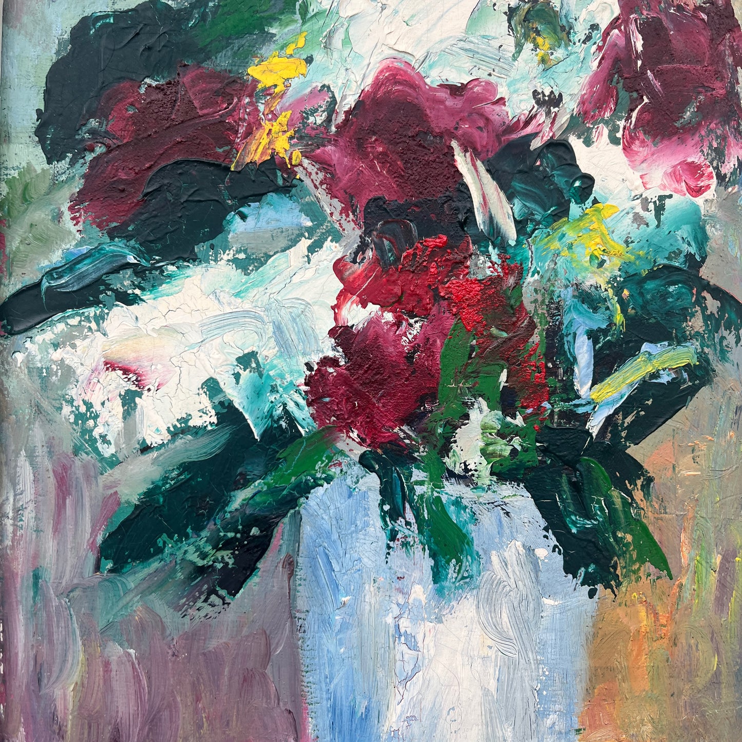 Floral Oil on Board -  signed B Koblikott