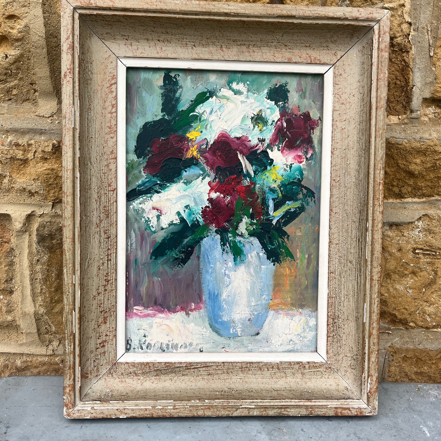 Floral Oil on Board -  signed B Koblikott