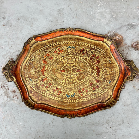 Large Vintage Florentine Tray