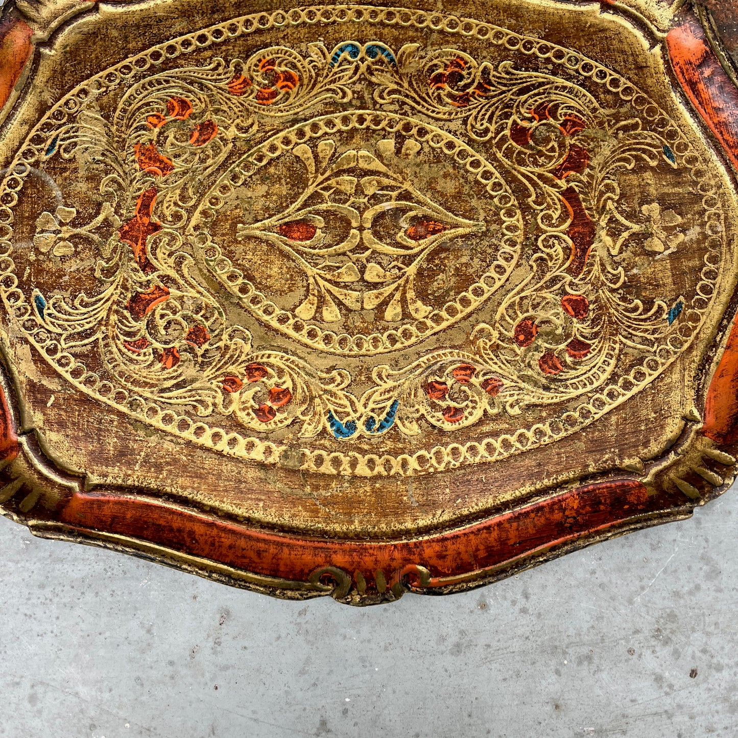 Large Vintage Florentine Tray