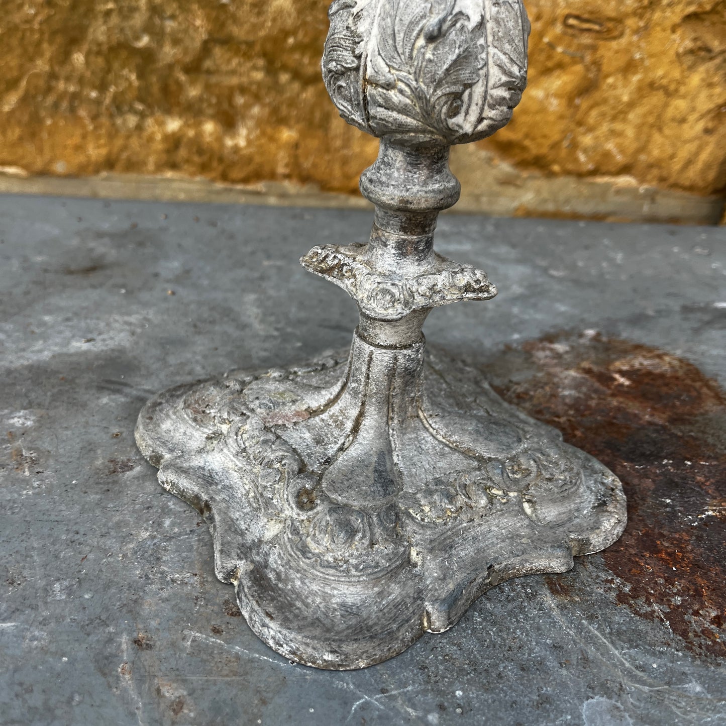 Ornate Vintage Metal Candlestick Holder