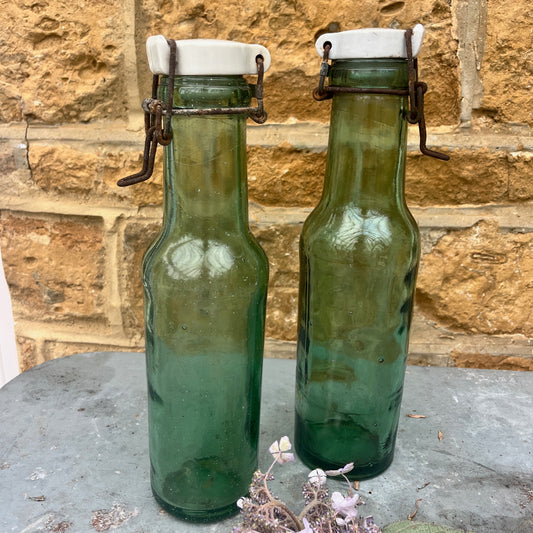 vintage French preserve bottles