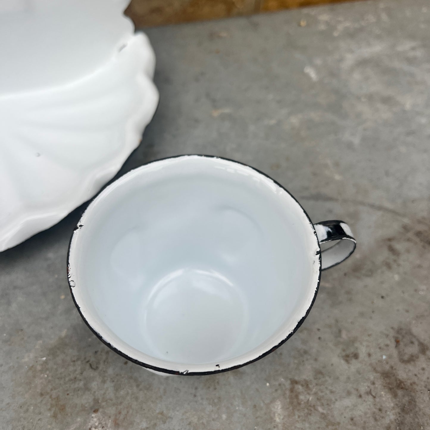 Vintage French Savon Dish & Cup
