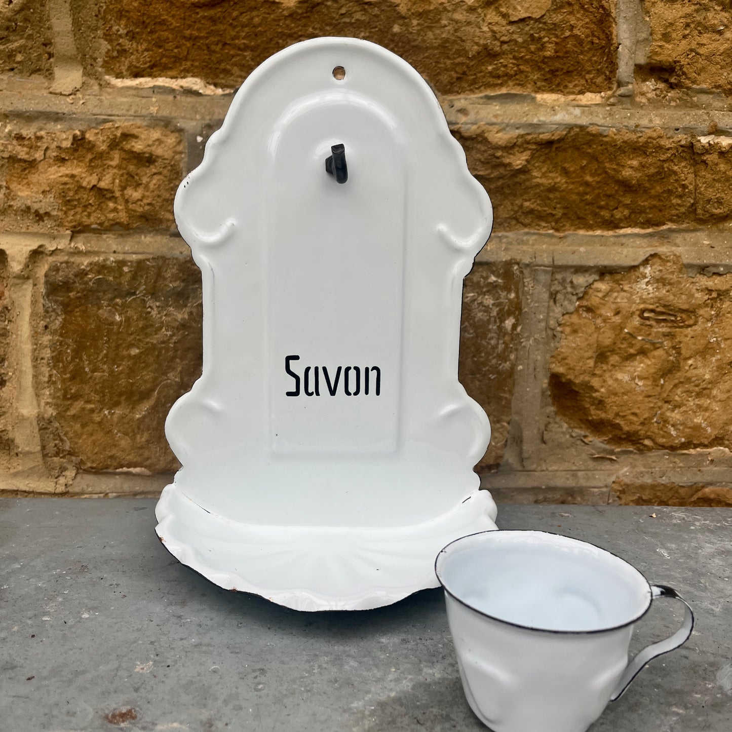 Vintage French Savon Dish & Cup