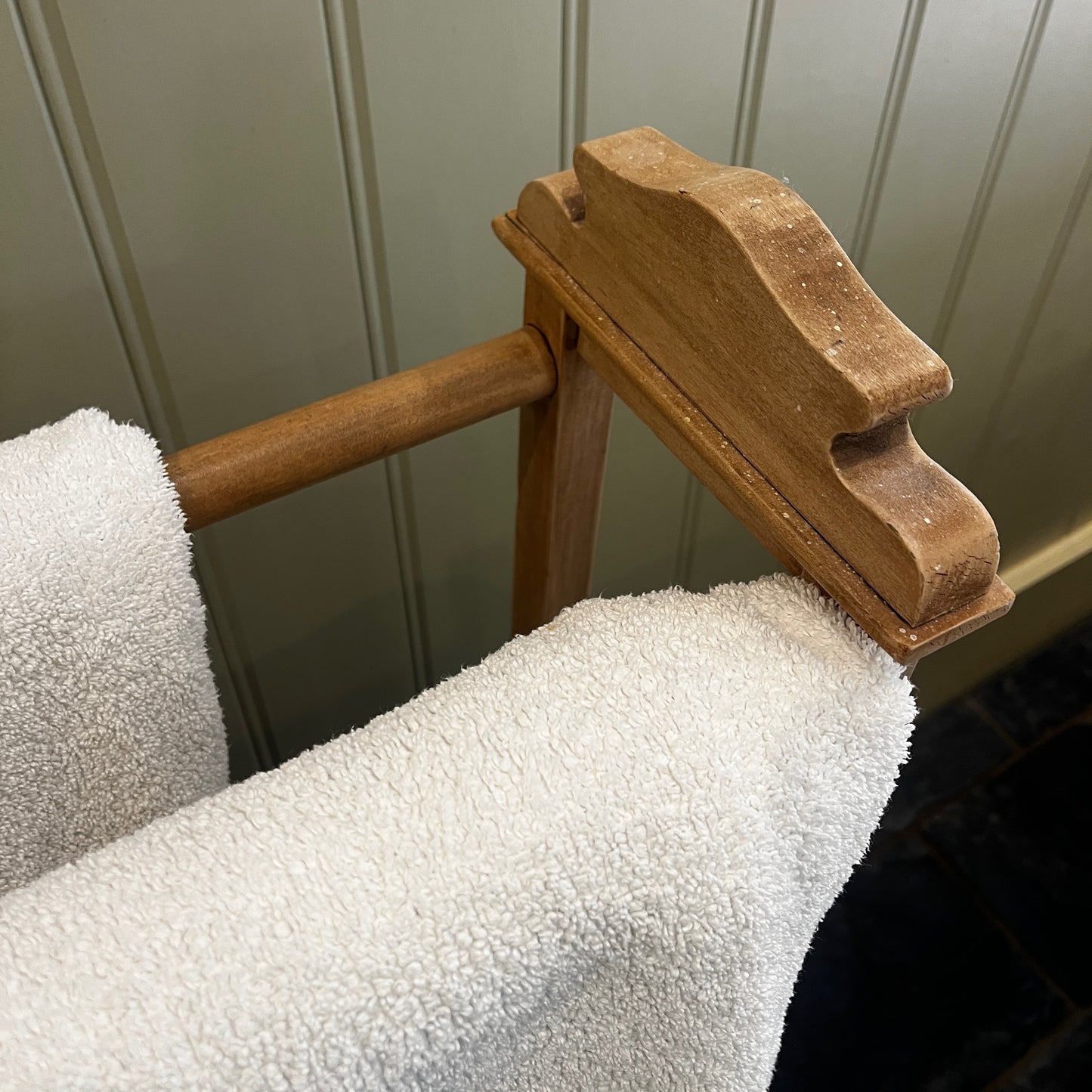 Vintage Wooden Towel Rail - Unusual Shape