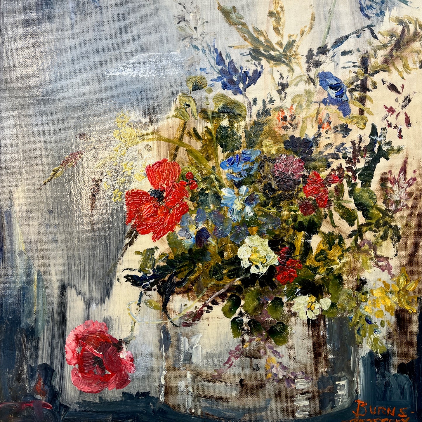 Spring by Constance Burns-Crossley, an original oil on canvas by the artist who exhibited at the Royal Academy of Arts in 1994