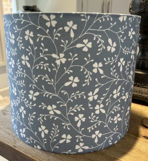 Blue & white handmade lampshade -suzie-catlin-designs