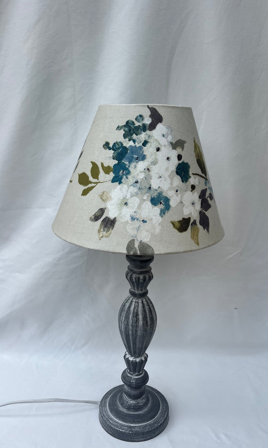 Country style lamp with unique handmade lamp shade