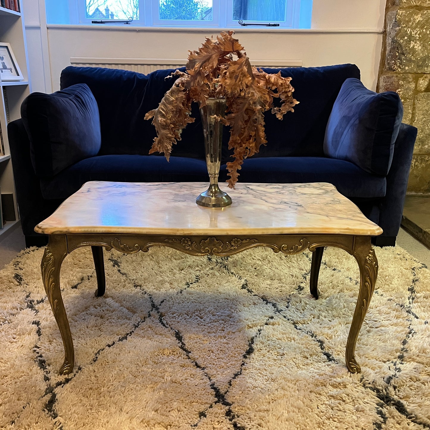 French marble effect coffee table