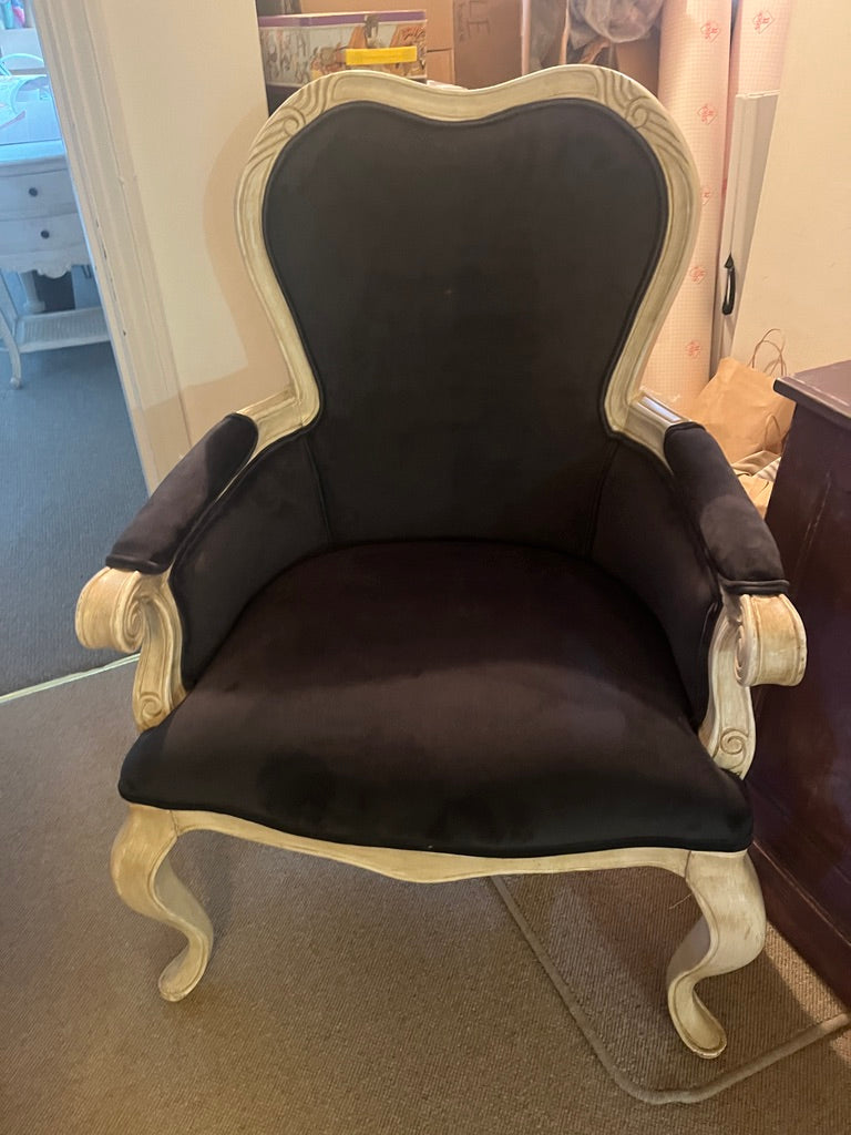 Vintage newly upholstered armchair