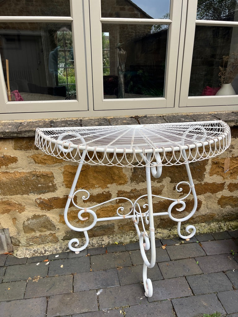 French style wire console tables