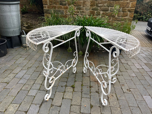 French style wire console tables