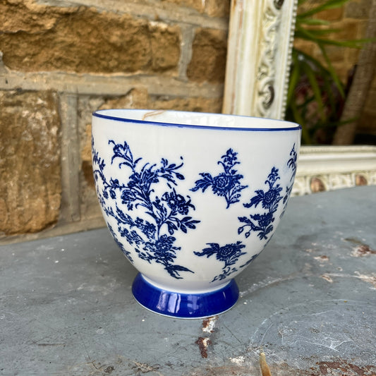 Blue & White plant pot