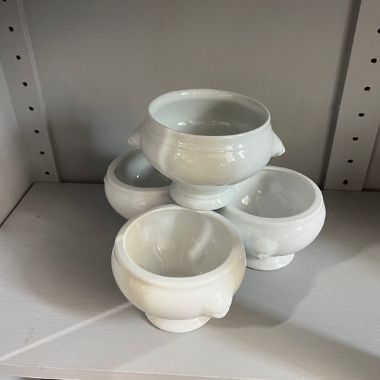 4 French soup bowls