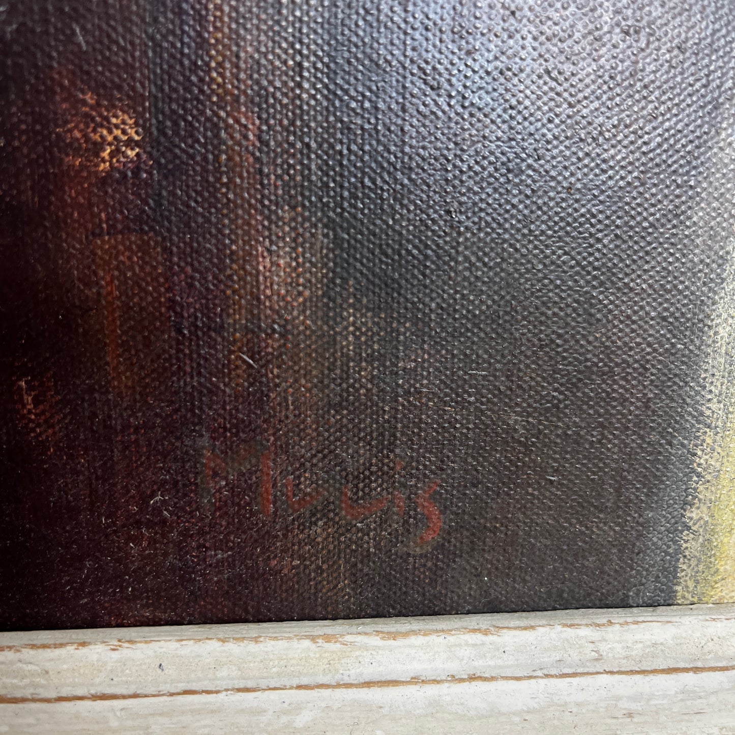 Albert Muis Oil Painting in Large Decorative Wooden Frame