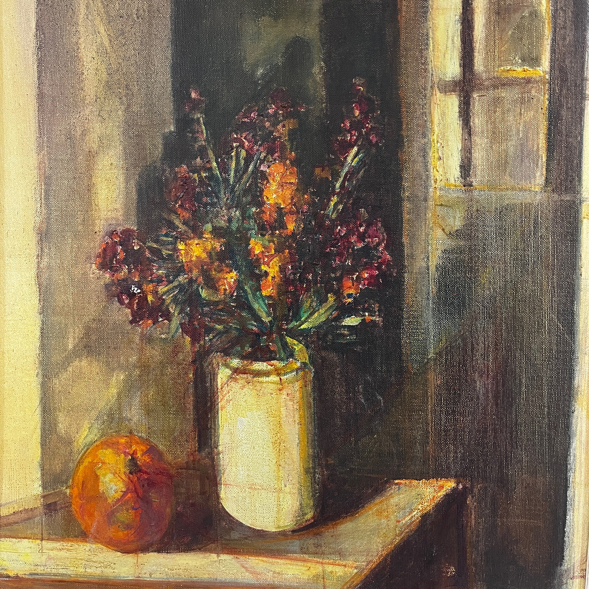 Albert Muis Oil Painting in Large Decorative Wooden Frame