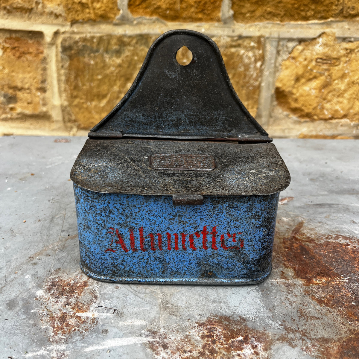 Vintage French Enamel Allumettes Box