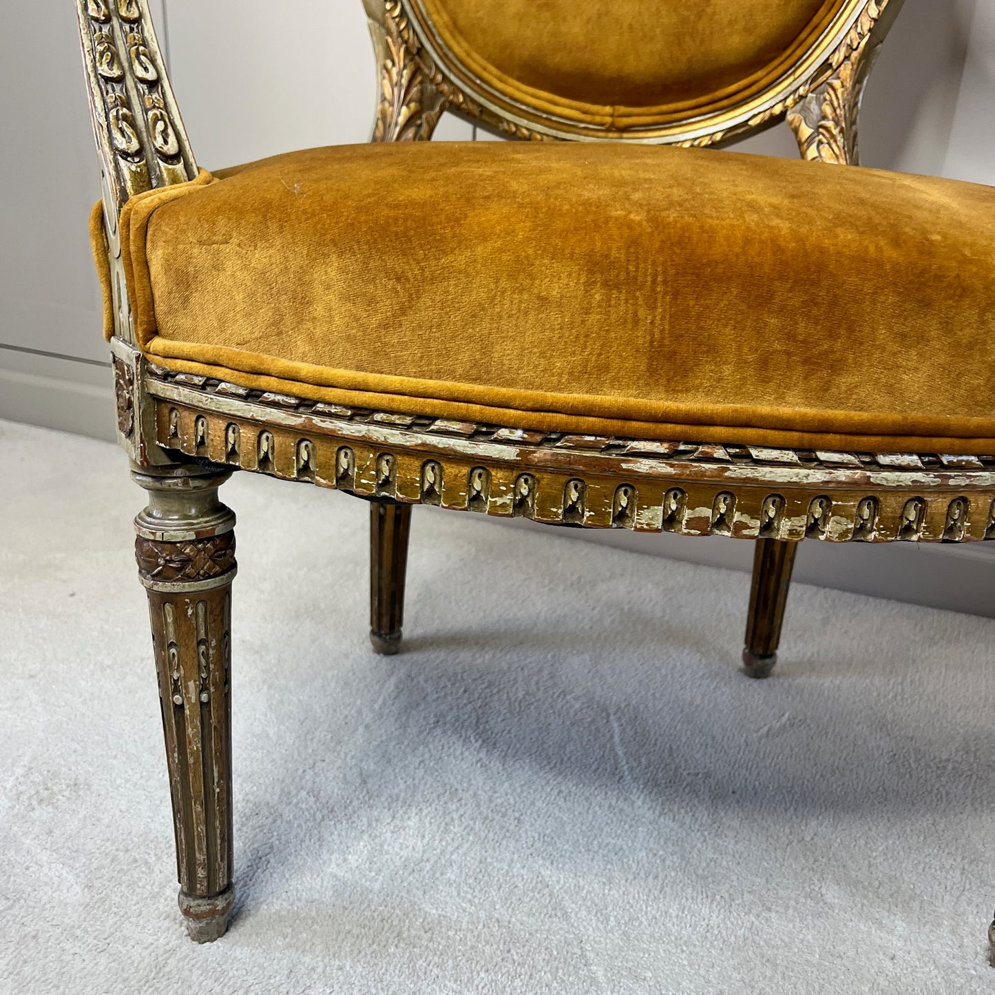 Pair of Antique French Louis Philippe Style Fauteuils