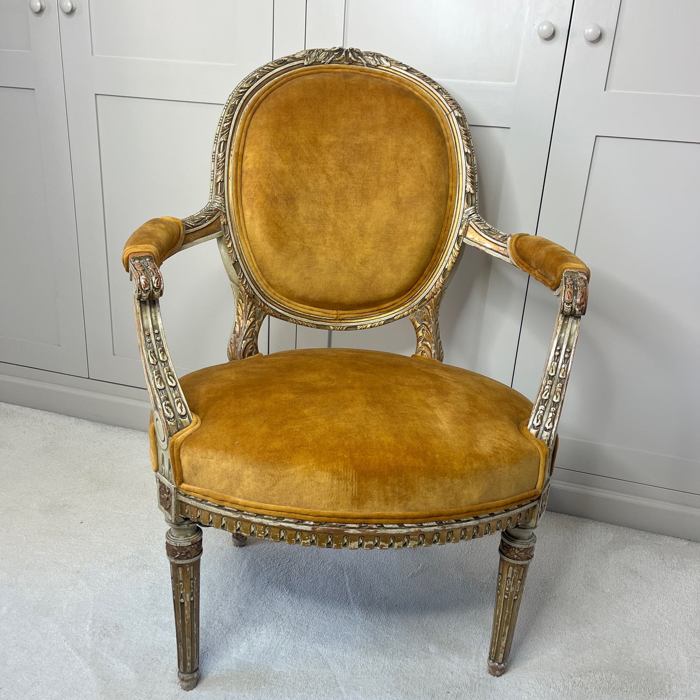 Pair of Antique French Louis Philippe Style Fauteuils