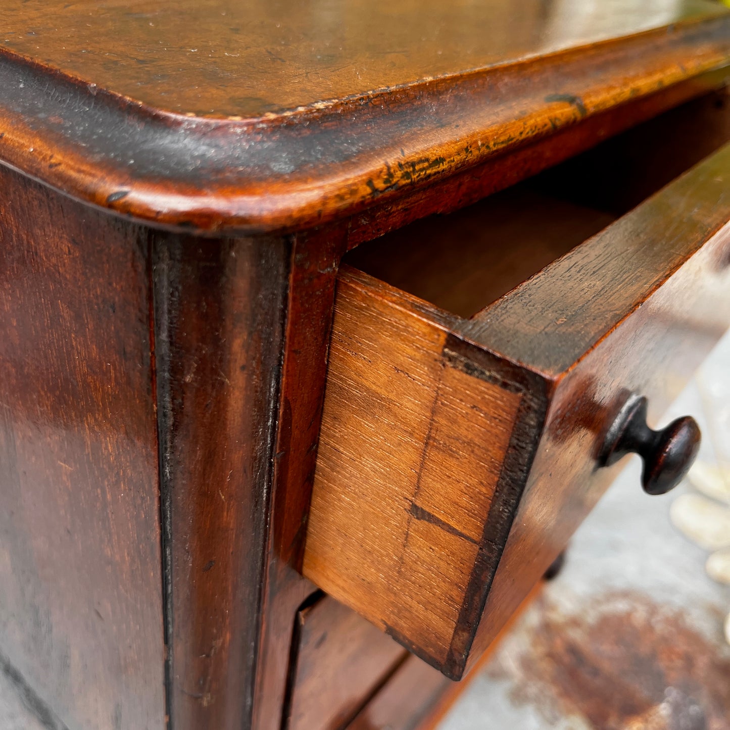 Antique Wooden Salesman's Sample Minature Chest of Drawers