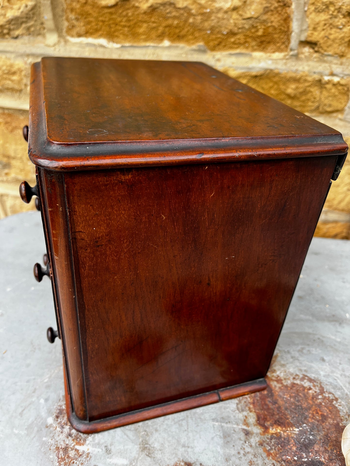 Antique Wooden Salesman's Sample Minature Chest of Drawers