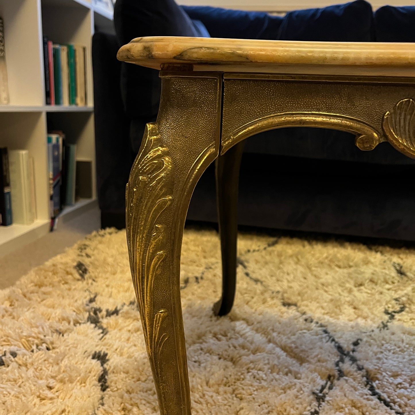 French marble effect coffee table