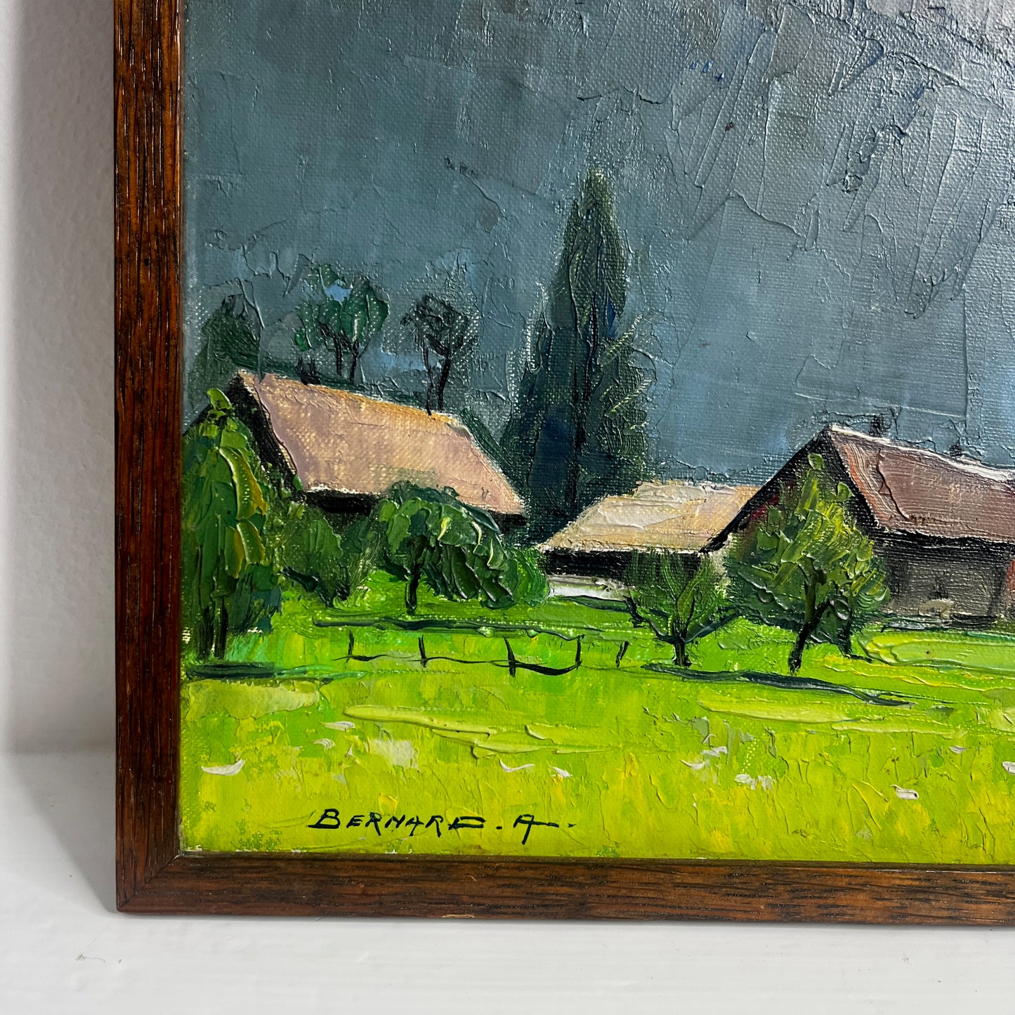 Vintage French Painting - French Alps - Signed Bernard A