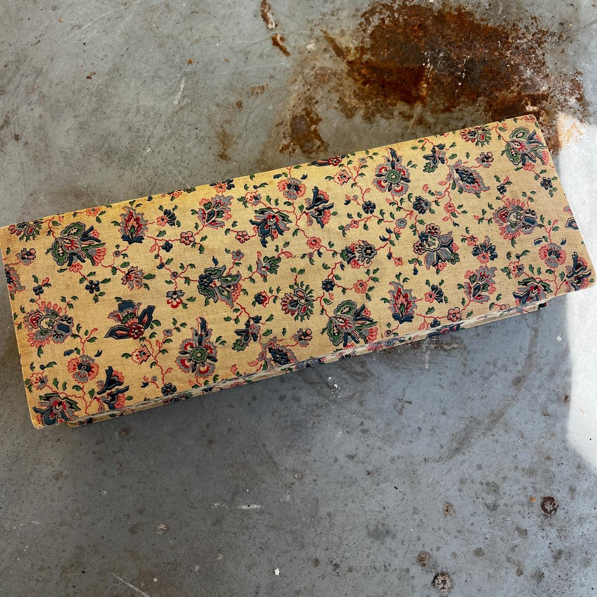 A Vintage French Fabric Covered Storage Box (Copy)
