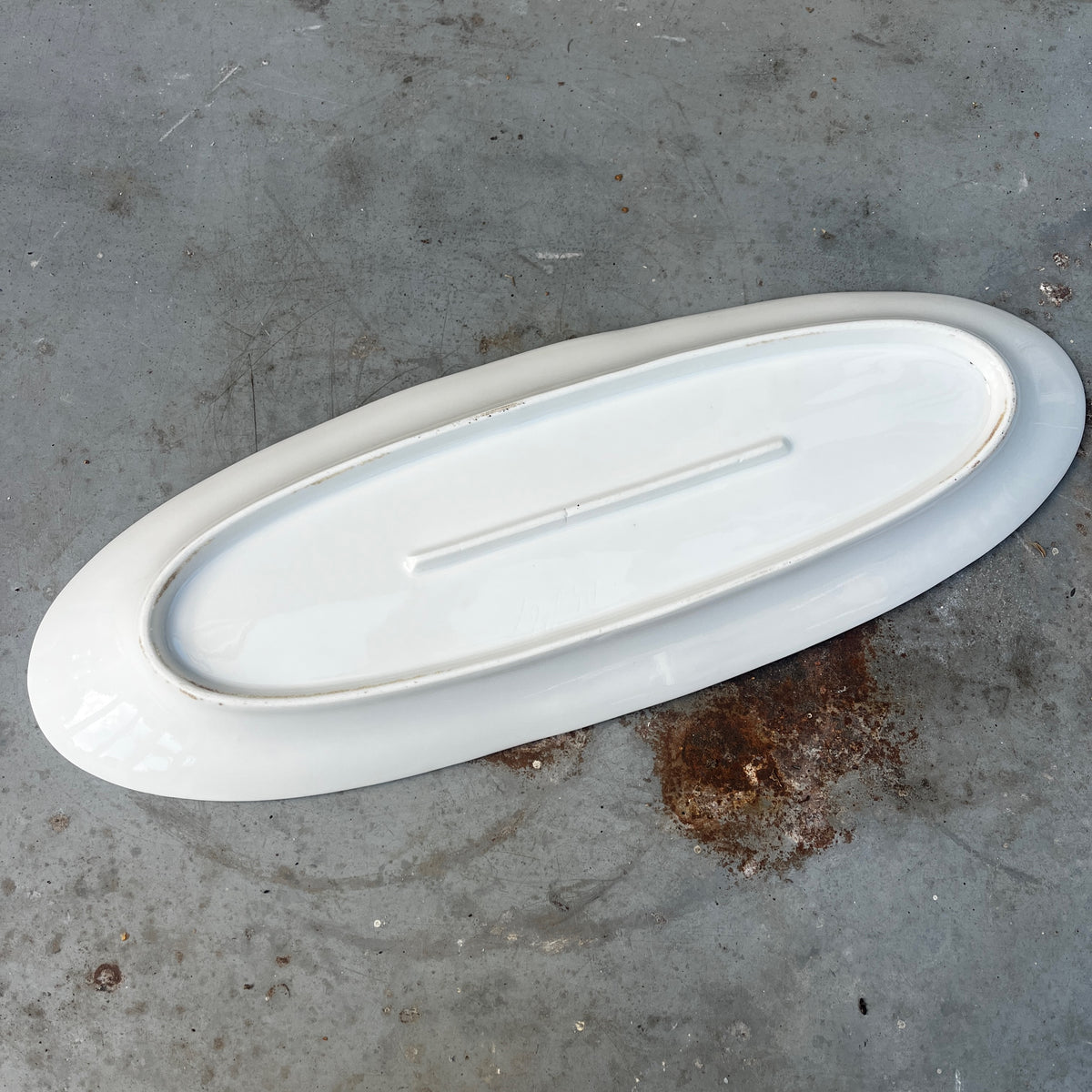 Vintage French Ceramic Oval Serving Platter