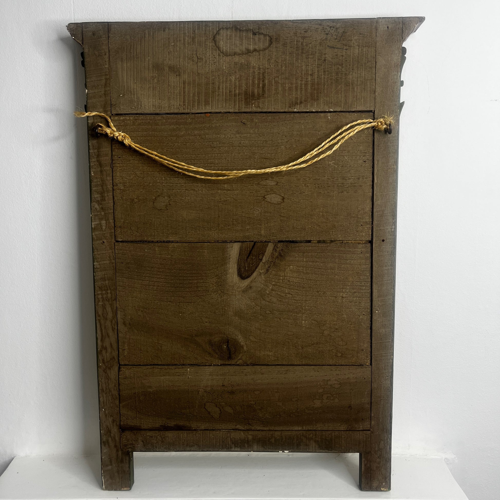 Antique French LouisXV! style carved giltwood and painted mirror