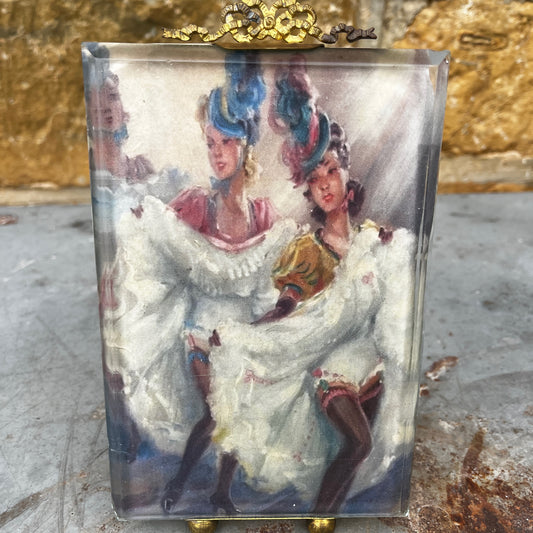 An antique French ormolu and glass photo frame featuring a bevelled glass panel and a richly aged gilt finish with a beautiful antique patina.