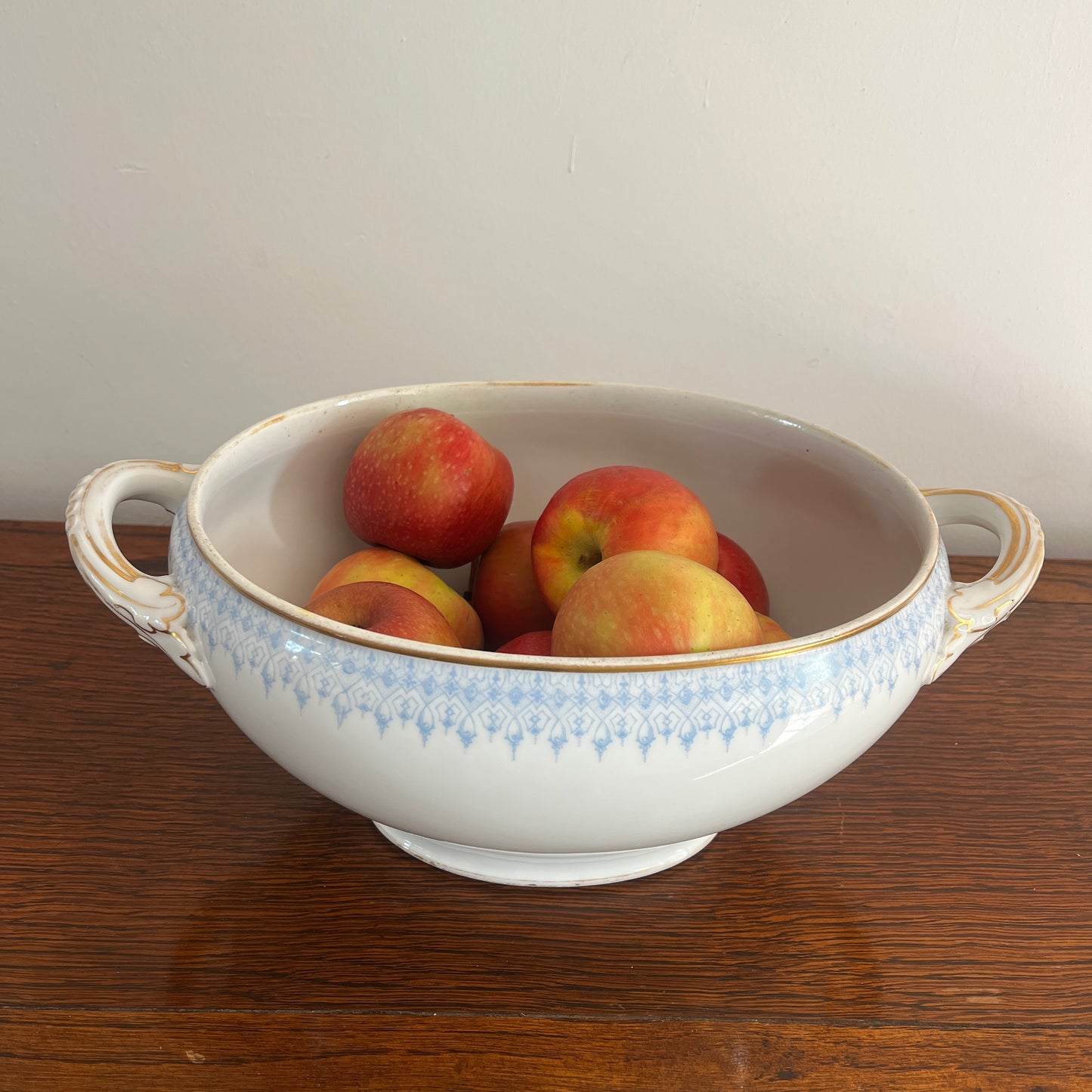 Antique M. Roden Limoges porcelain soup tureen (soupière), featuring ornate decorative detailing and a classic elegant design