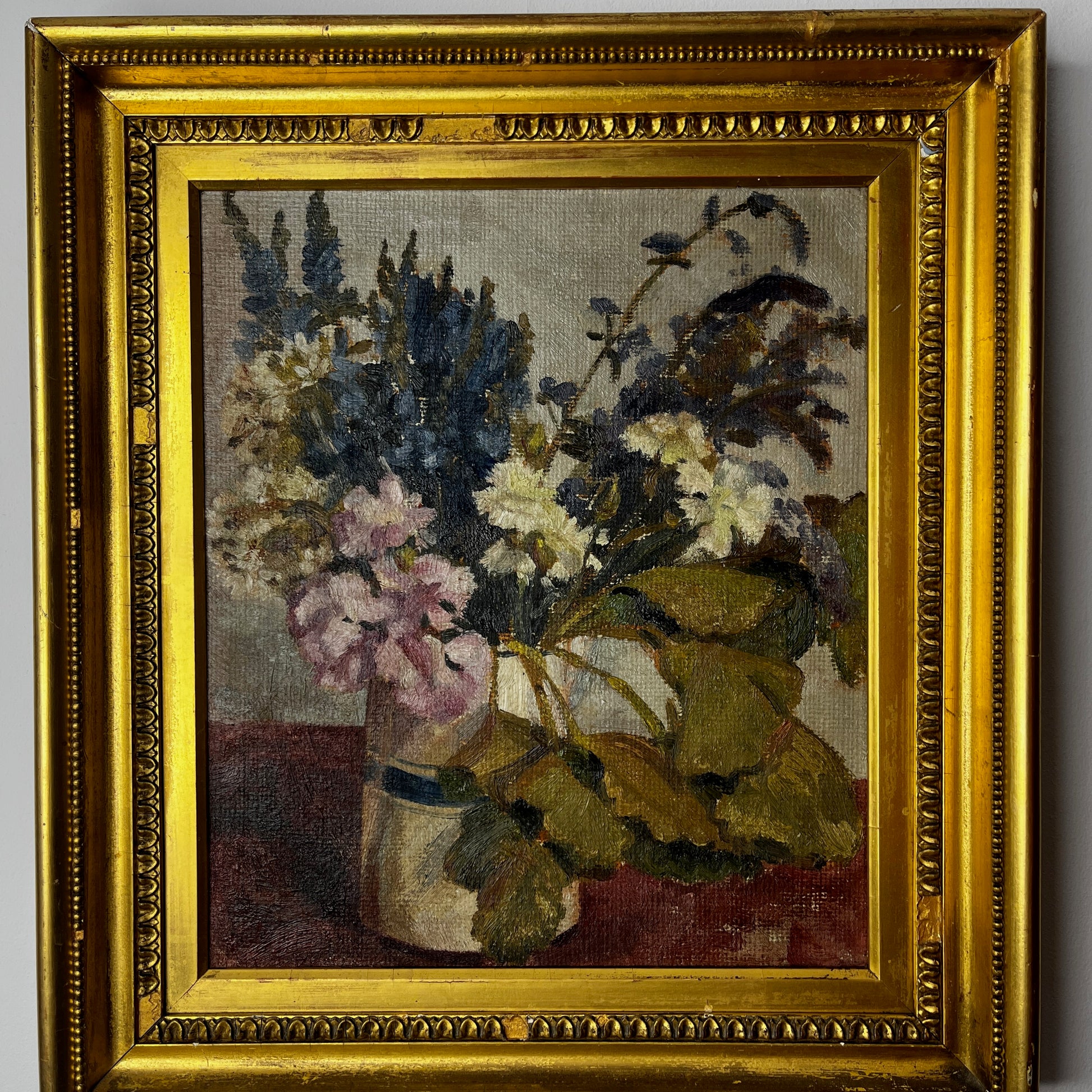 Framed oil on canvas evocative of the Scottish painters, featuring expressive brushwork and rich tones. The artwork is presented in a classic frame, reflecting traditional Scottish painting style and character.