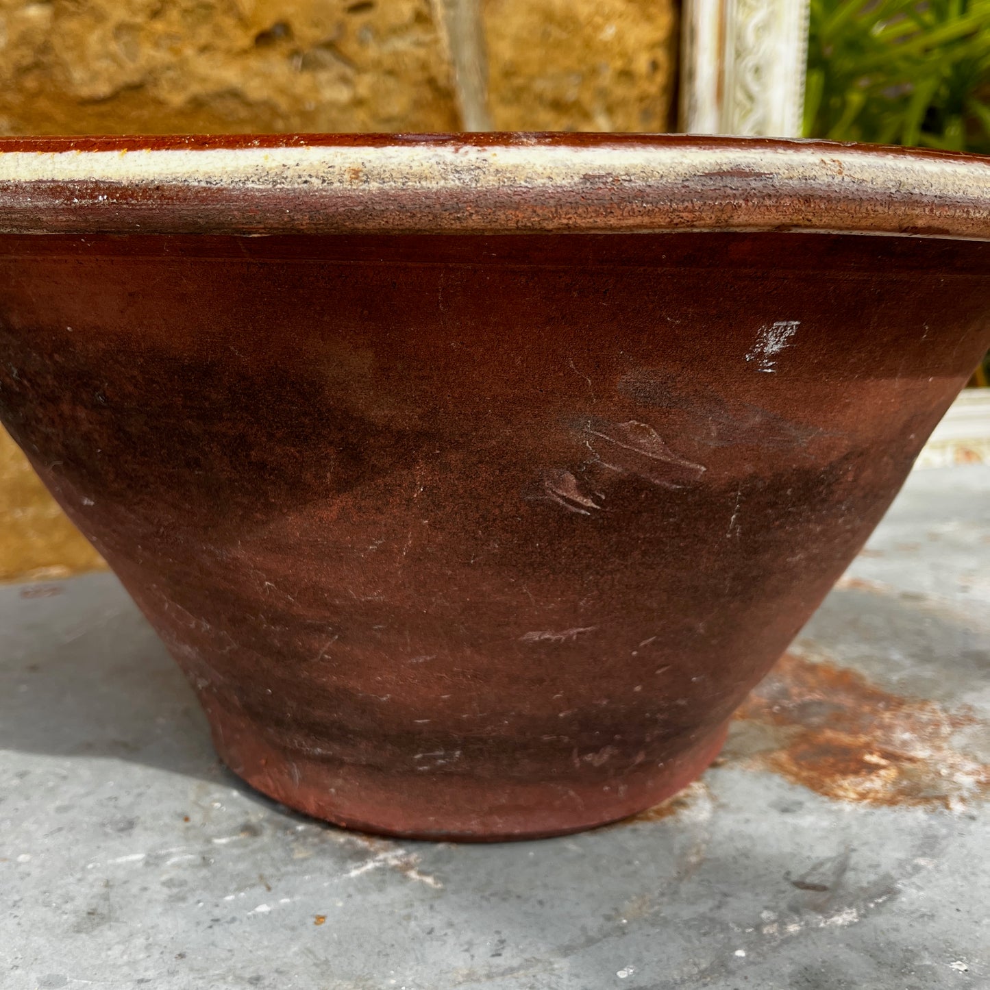 Victorian Dairy Bowl in Cream Glazed Earthenware