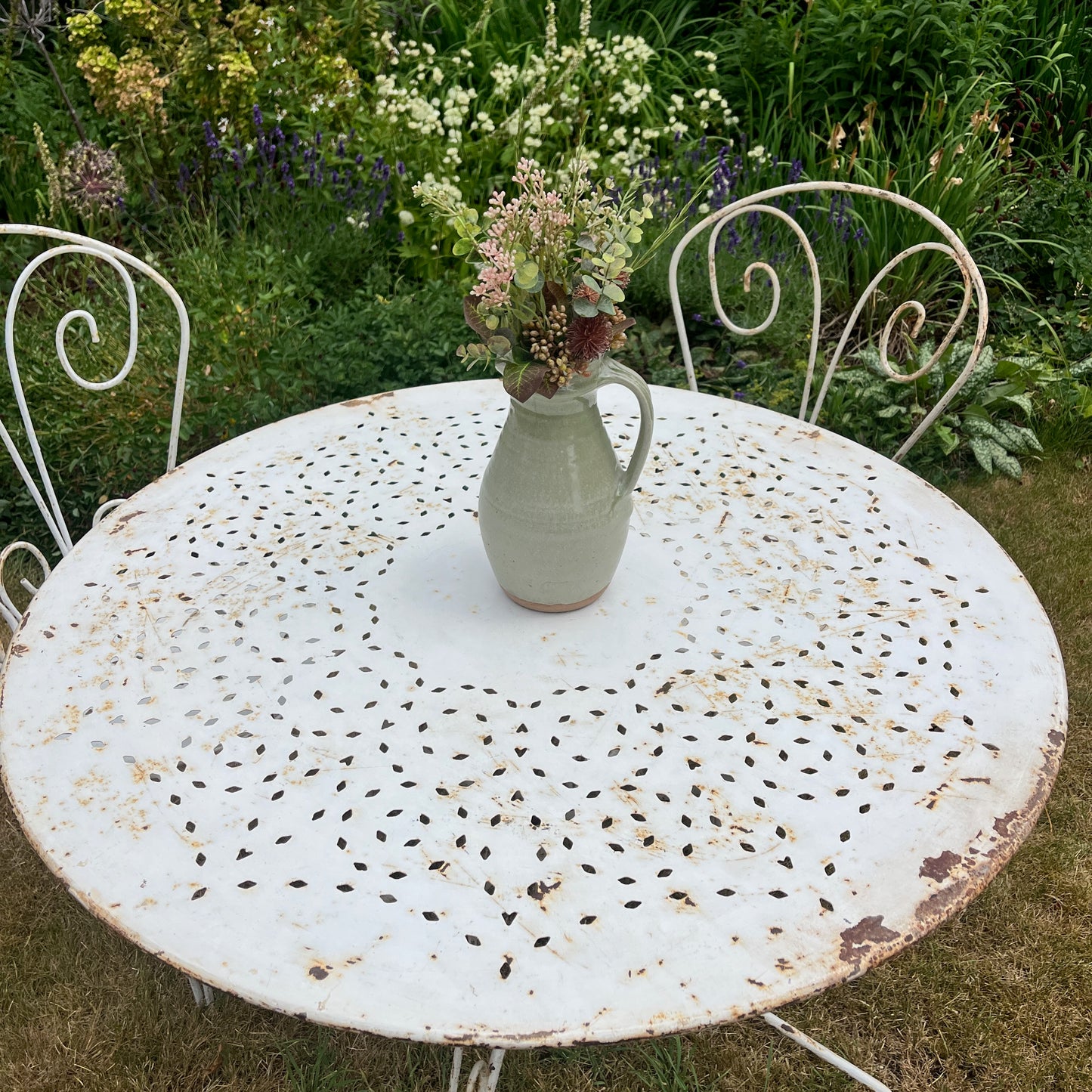 Vintage French Bistro Set - White