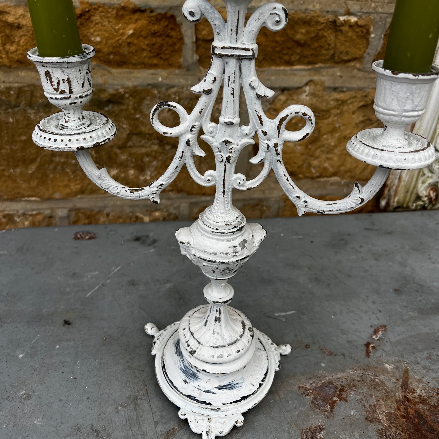 White Vintage Candelabra