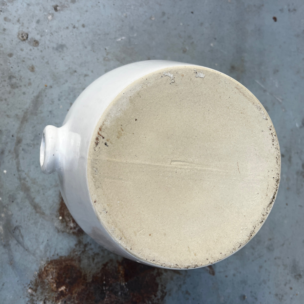 Vintage French Ceramic Fermentation Crock with Lid
